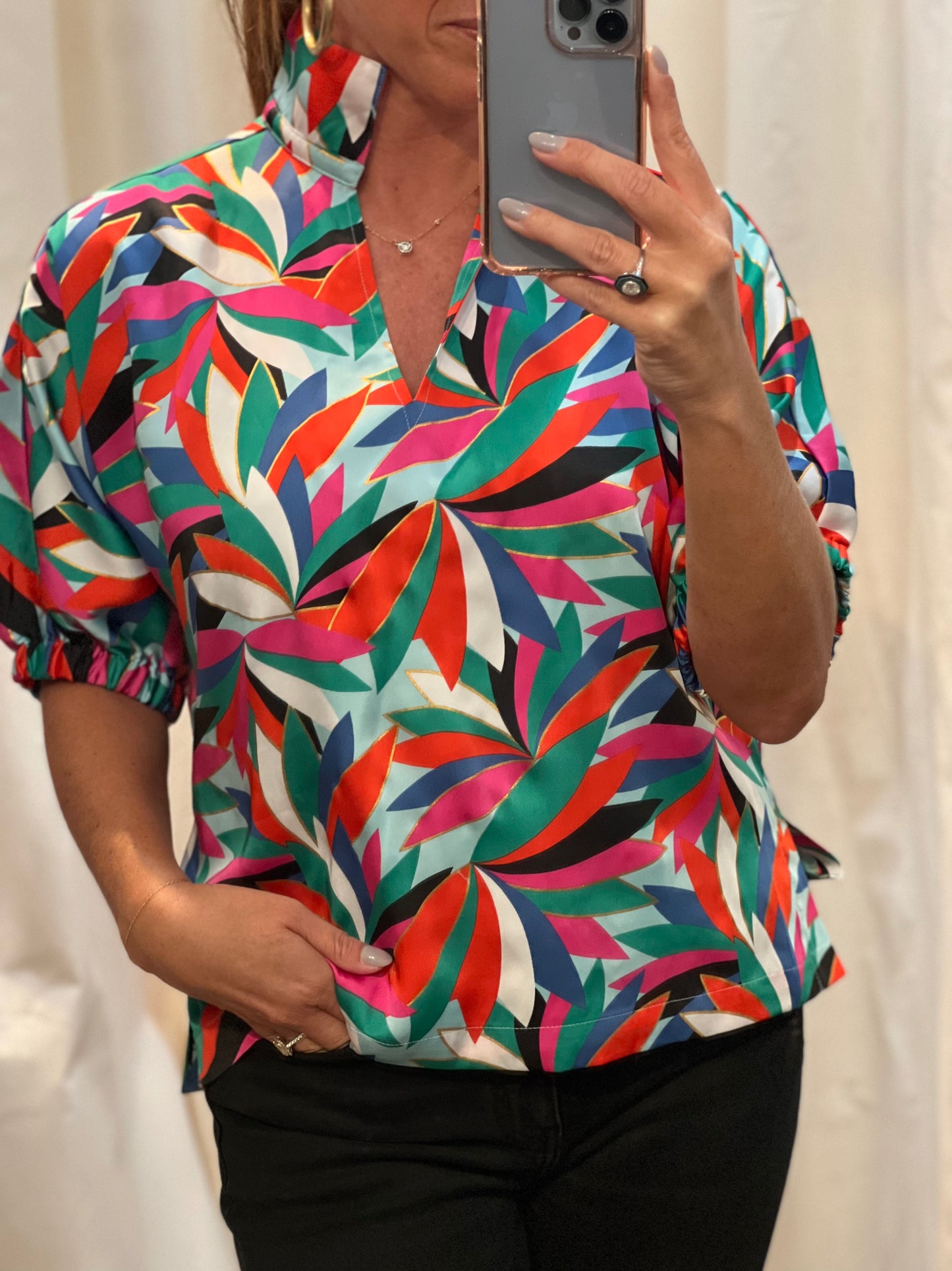 Poppy Top in Poinsettia Party