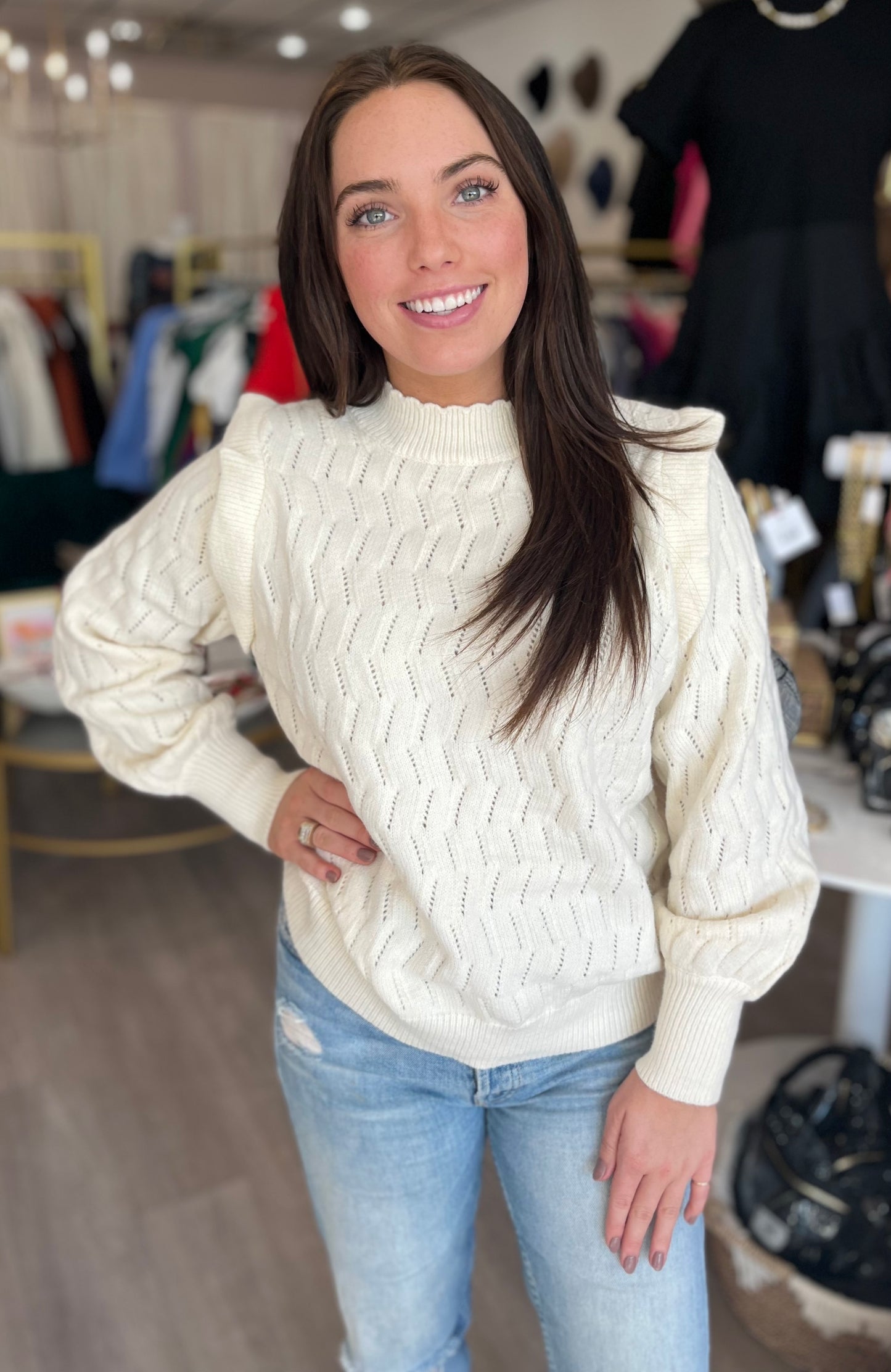 Valerie Sweater in Cream