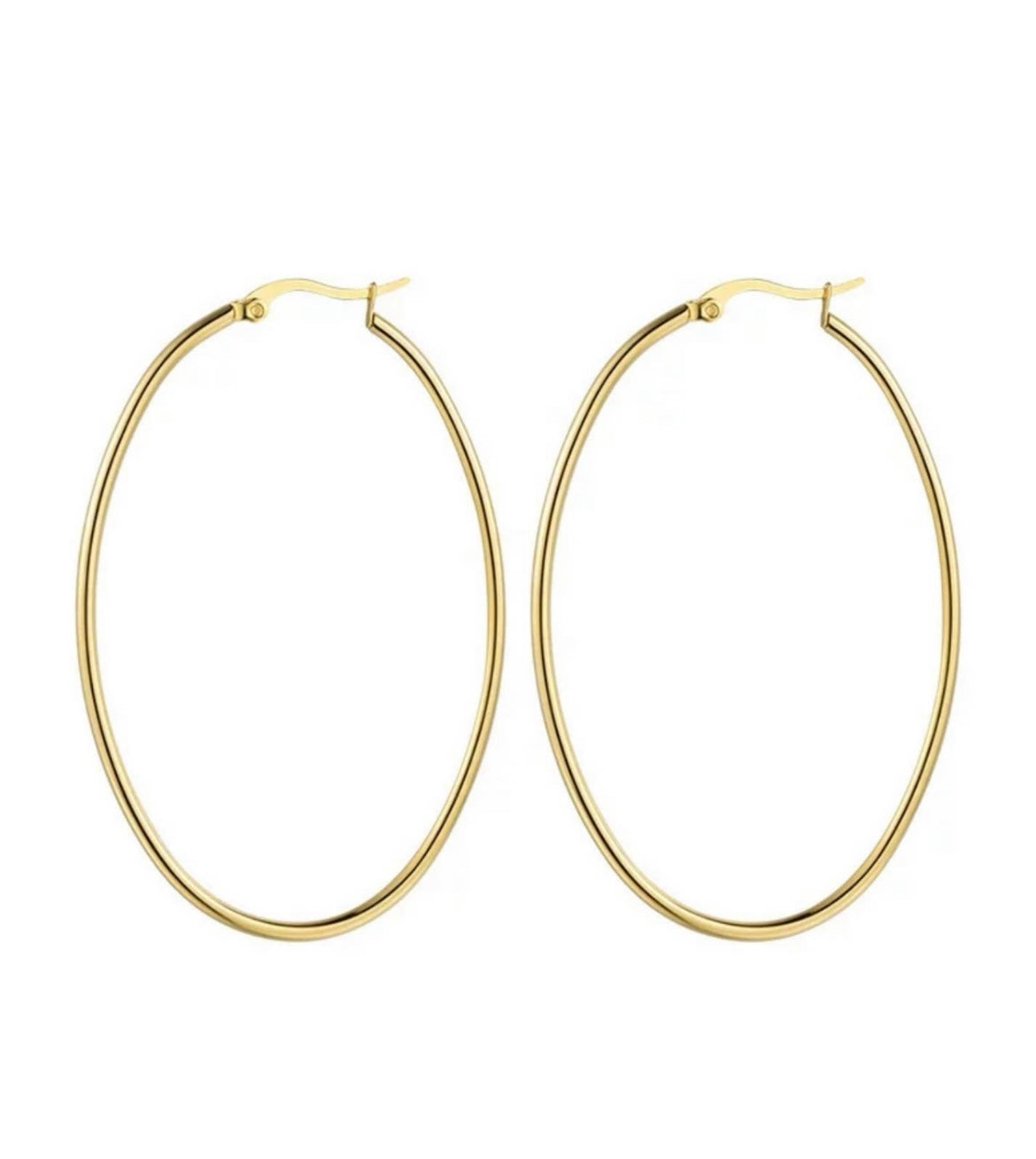 Oval Gold Hoops
