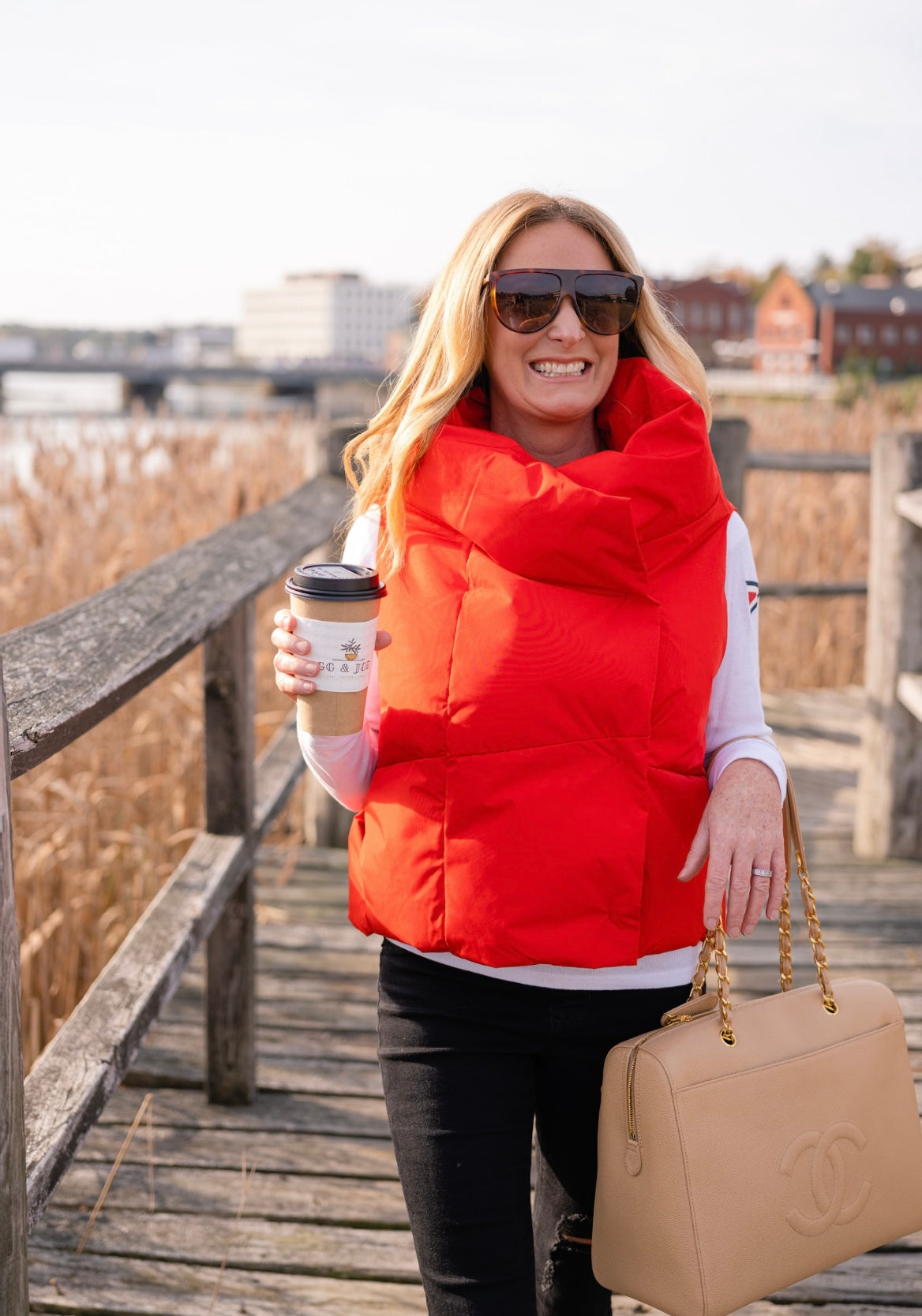 Red Waterproof Puffer Vest