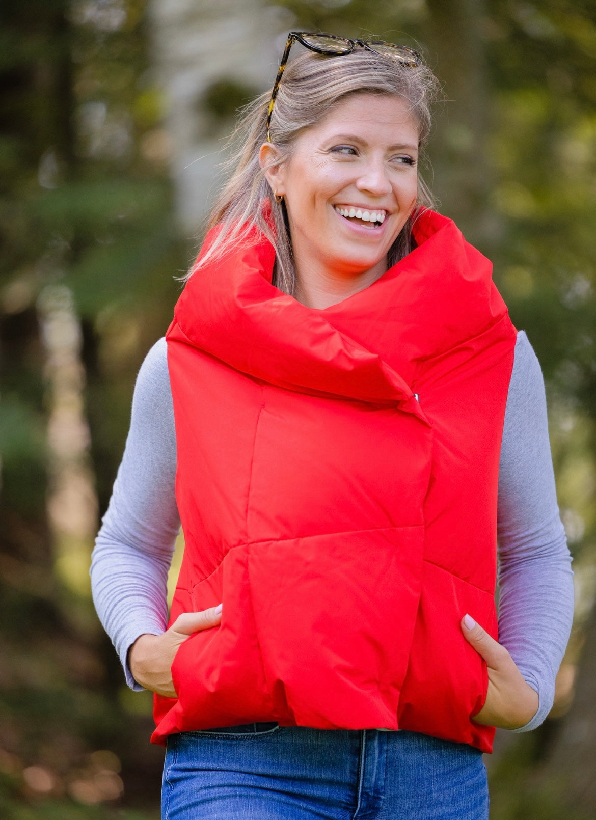 Red Waterproof Puffer Vest