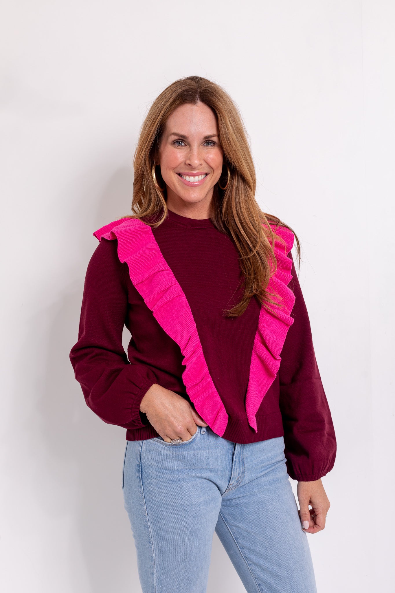 Lillian Sweater in Burgundy