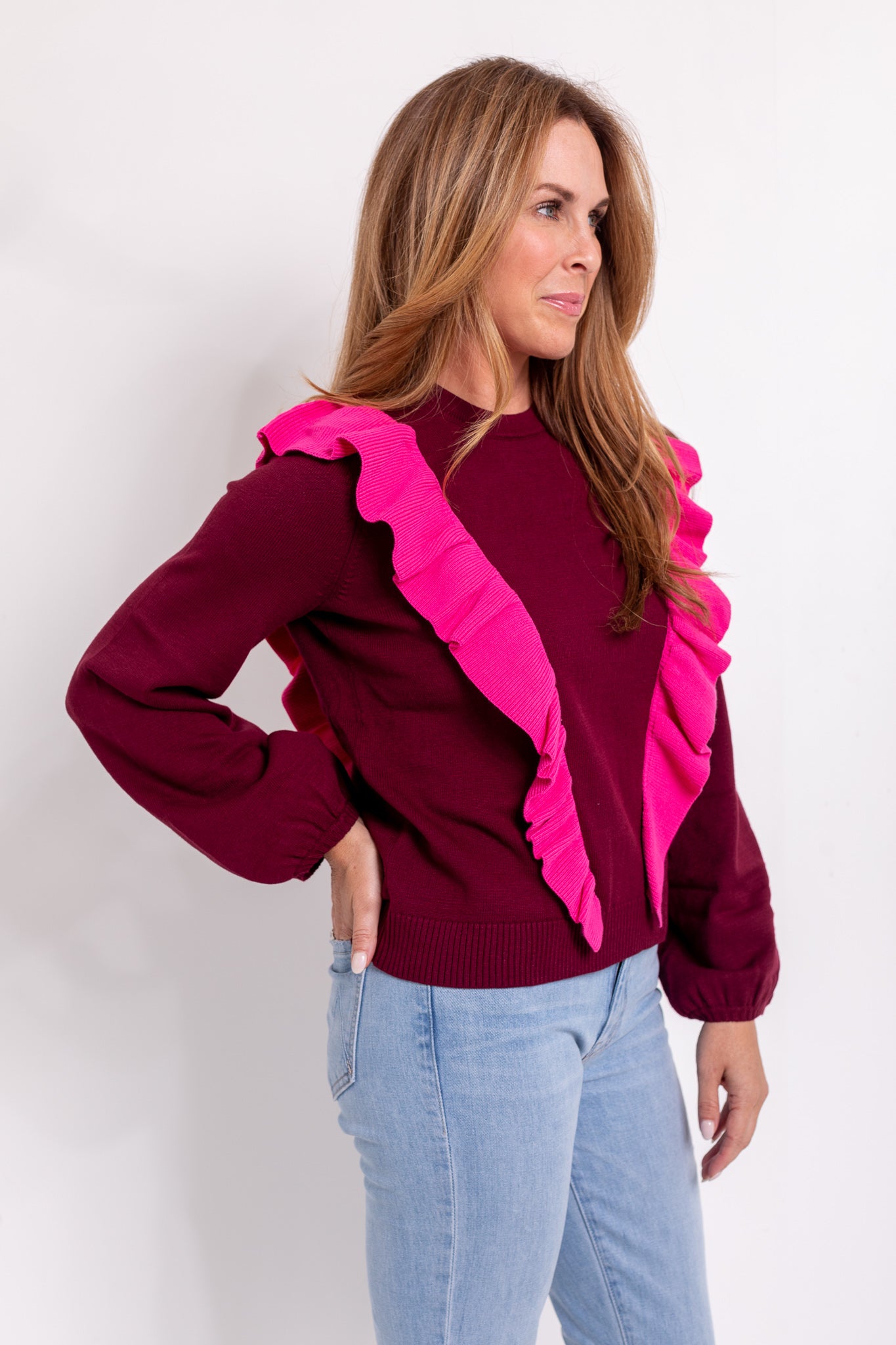 Lillian Sweater in Burgundy