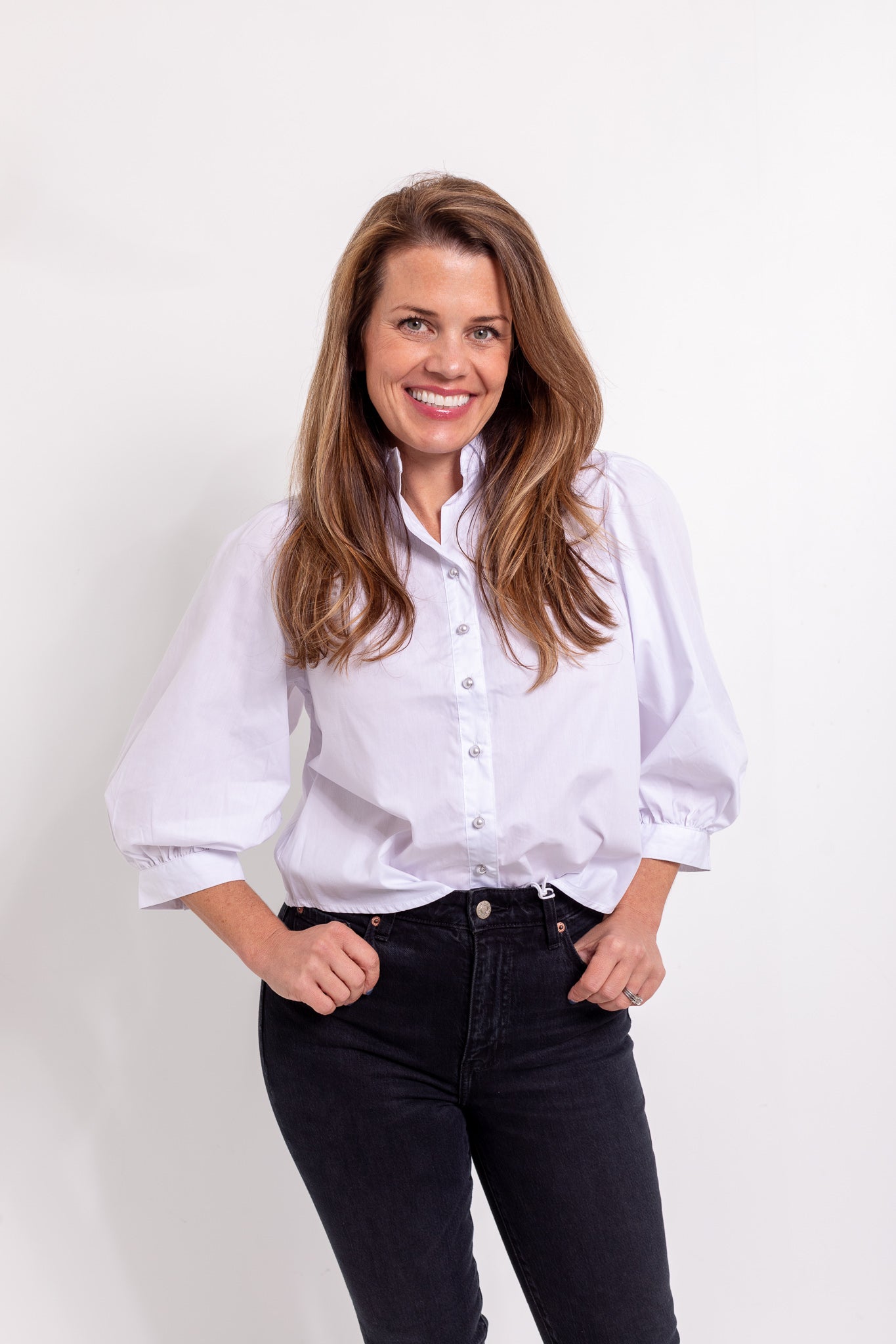 Teegan White Button Down