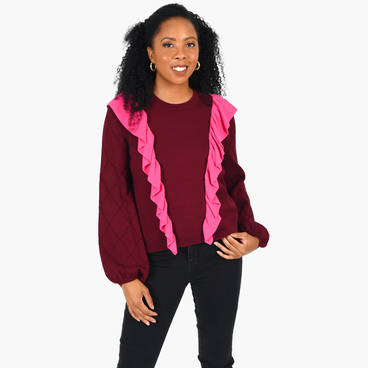 Lillian Sweater in Burgundy