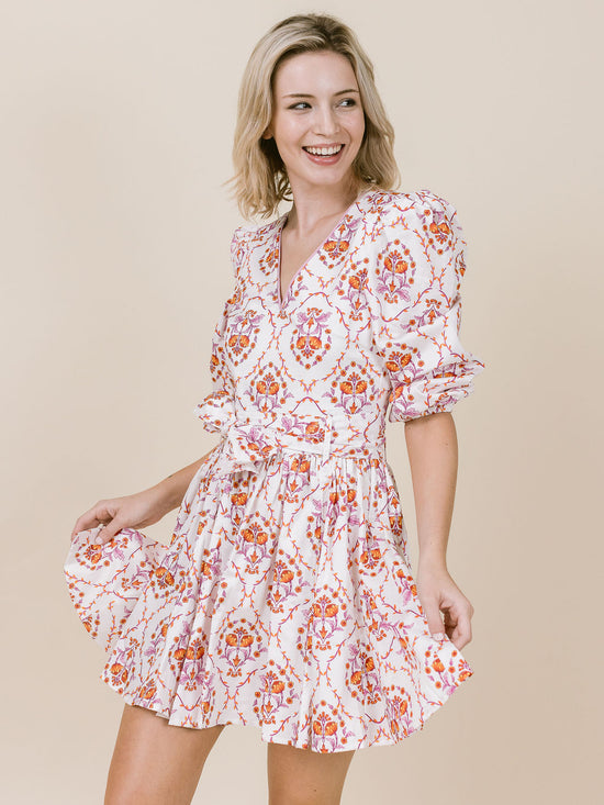 Emma Dress in Calico Pink