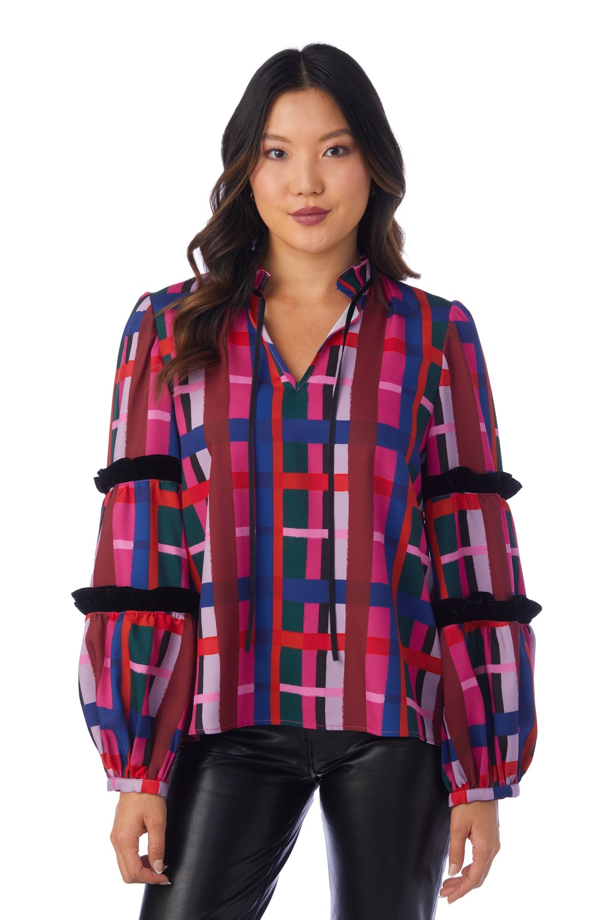 Rhodes Blouse in Plaid Please