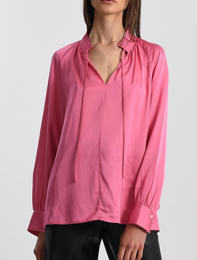 Pink Rose Long Sleeve Blouse
