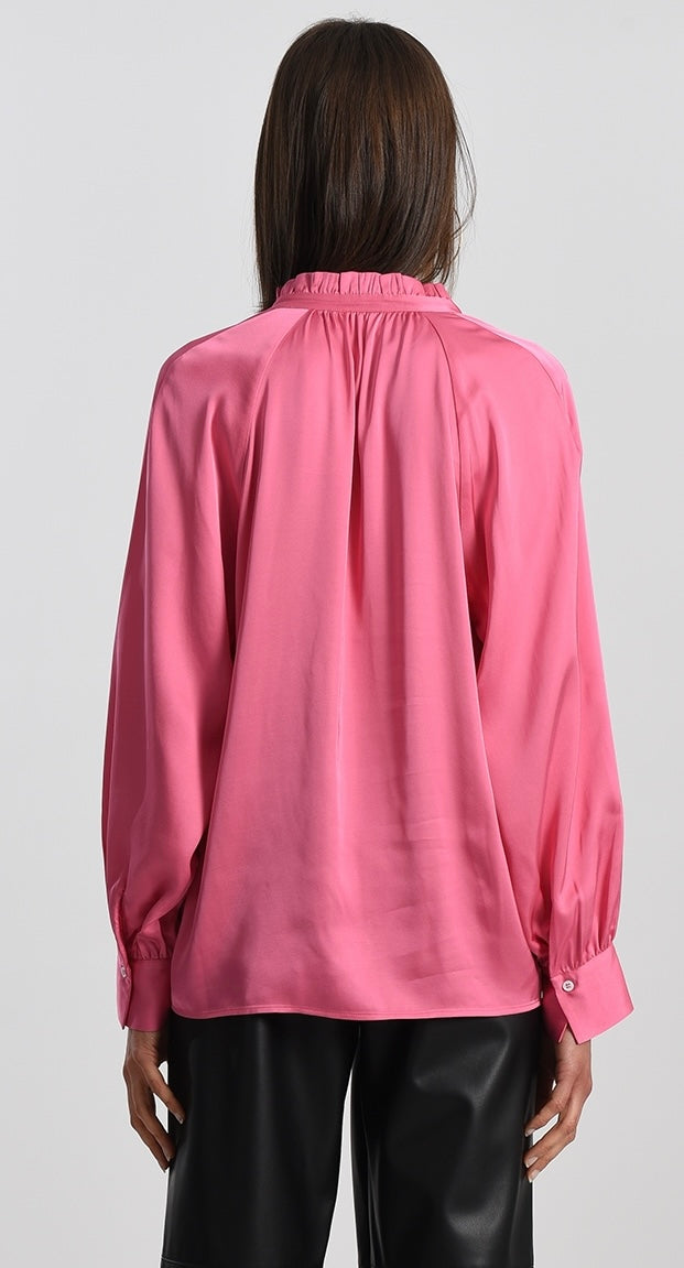Pink Rose Long Sleeve Blouse