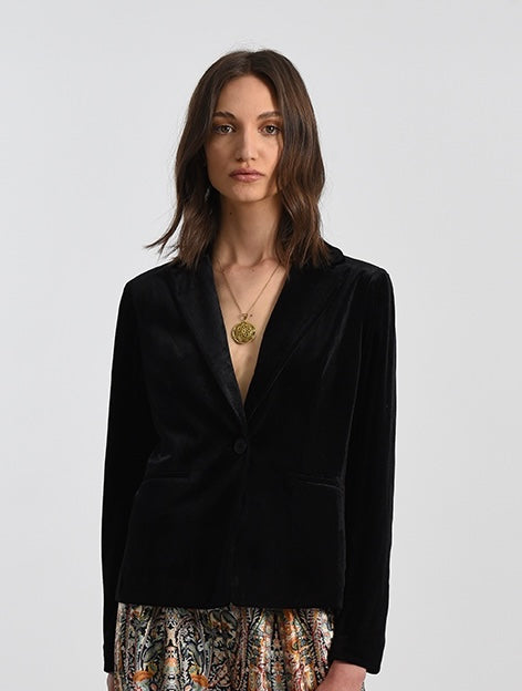 Black Velvet Blazer