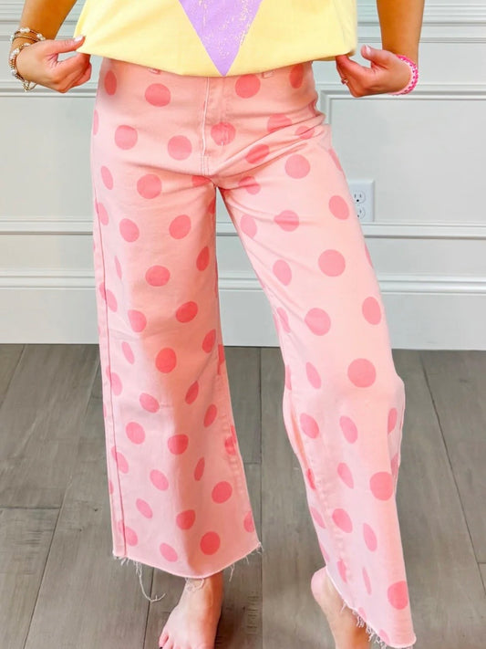 Blush Polka Dot Pants