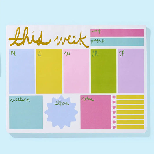 Weekly List Pad Plan