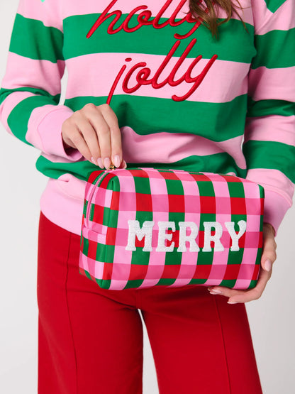 Merry Checkered Pouch