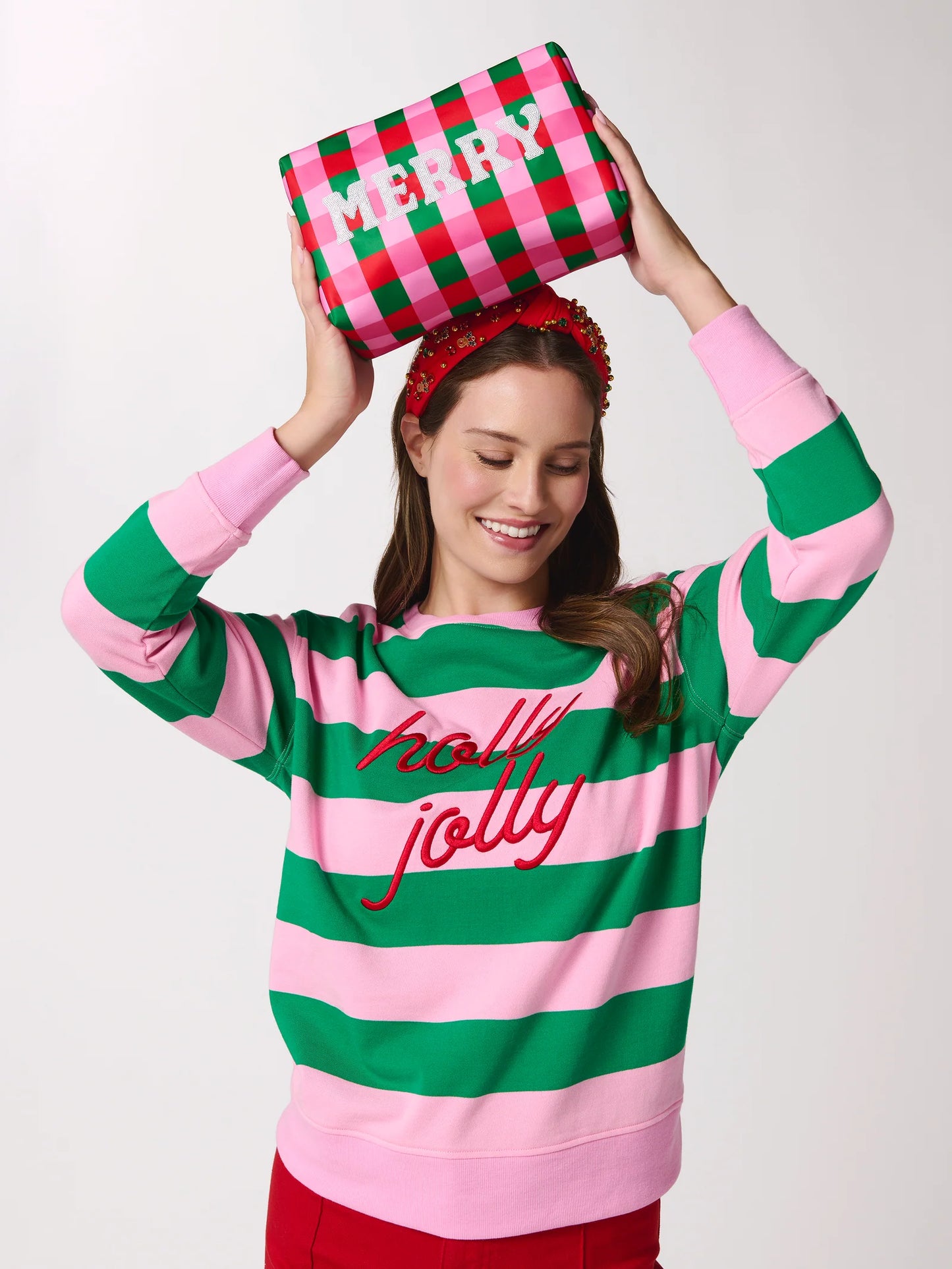 Merry Checkered Pouch