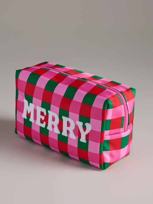 Merry Checkered Pouch