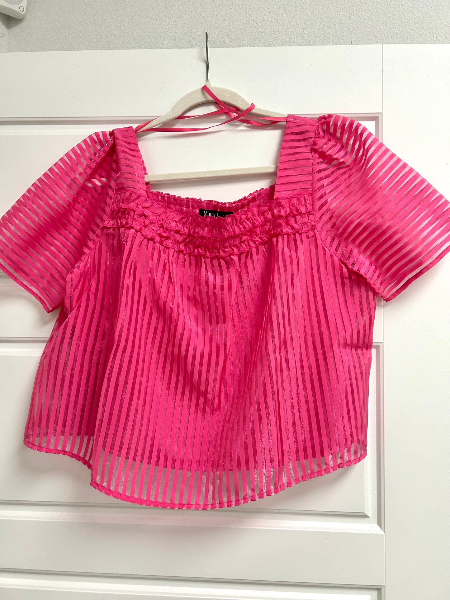 Pink Organza Top