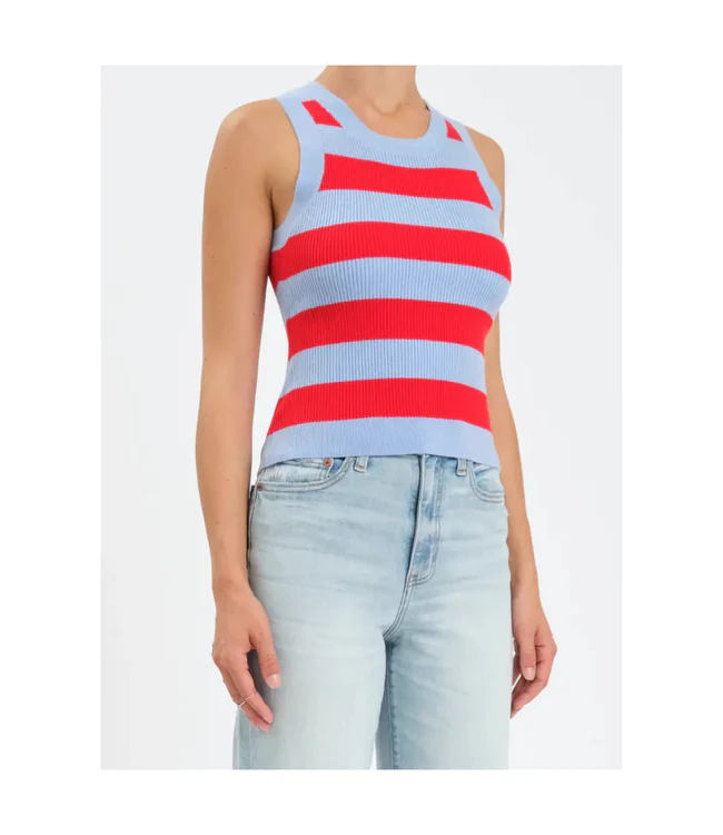 Flirty Top in Stripe Berry
