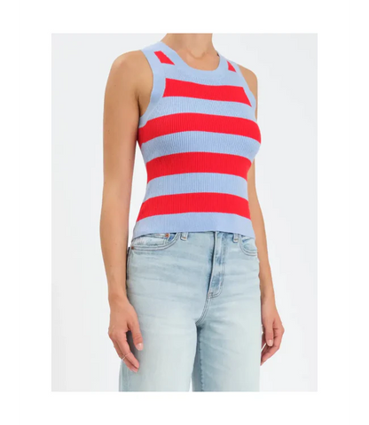 Flirty Top in Stripe Berry