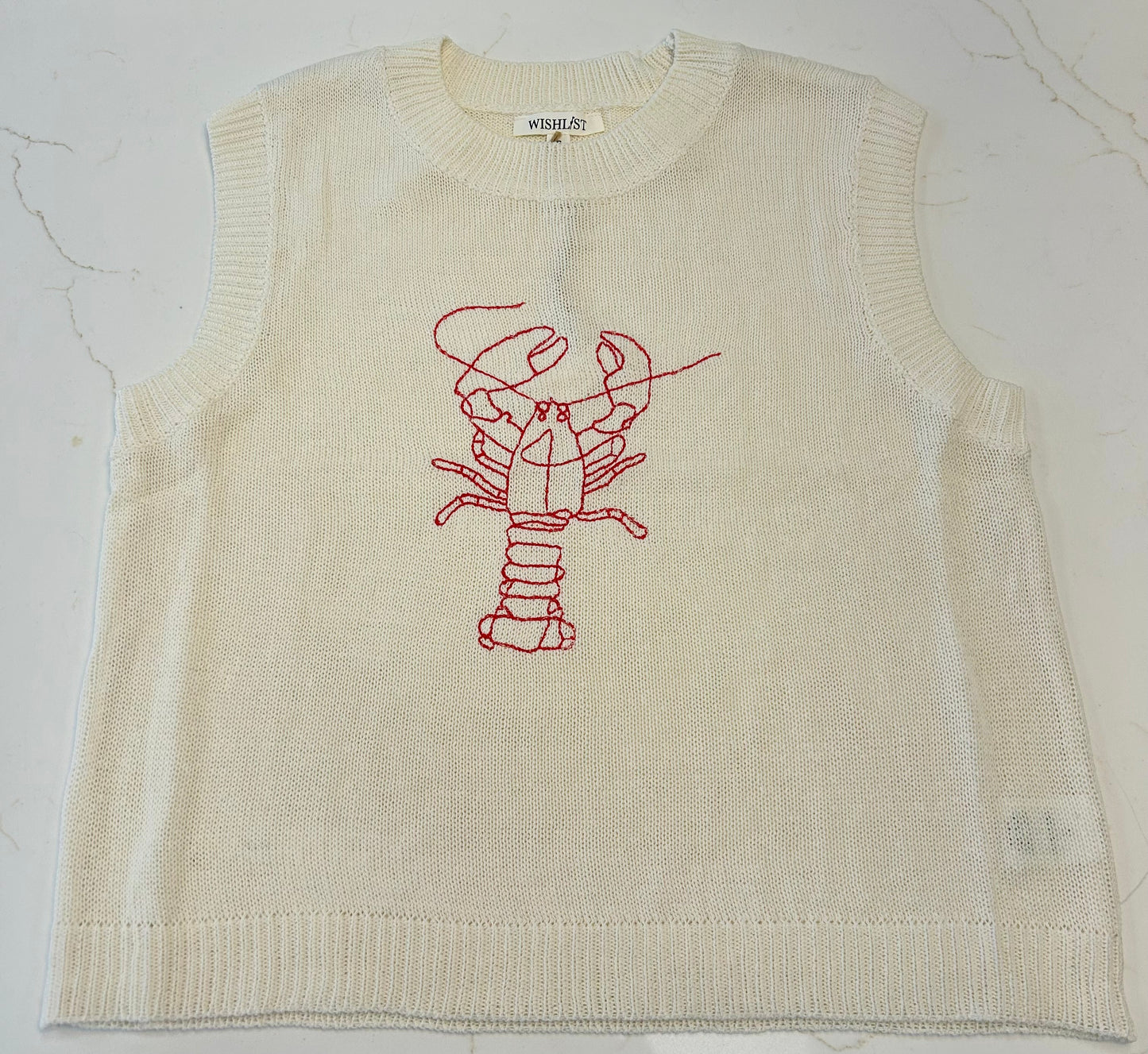 Lobster Embroidered Sweater Vest
