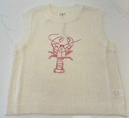 Lobster Embroidered Sweater Vest