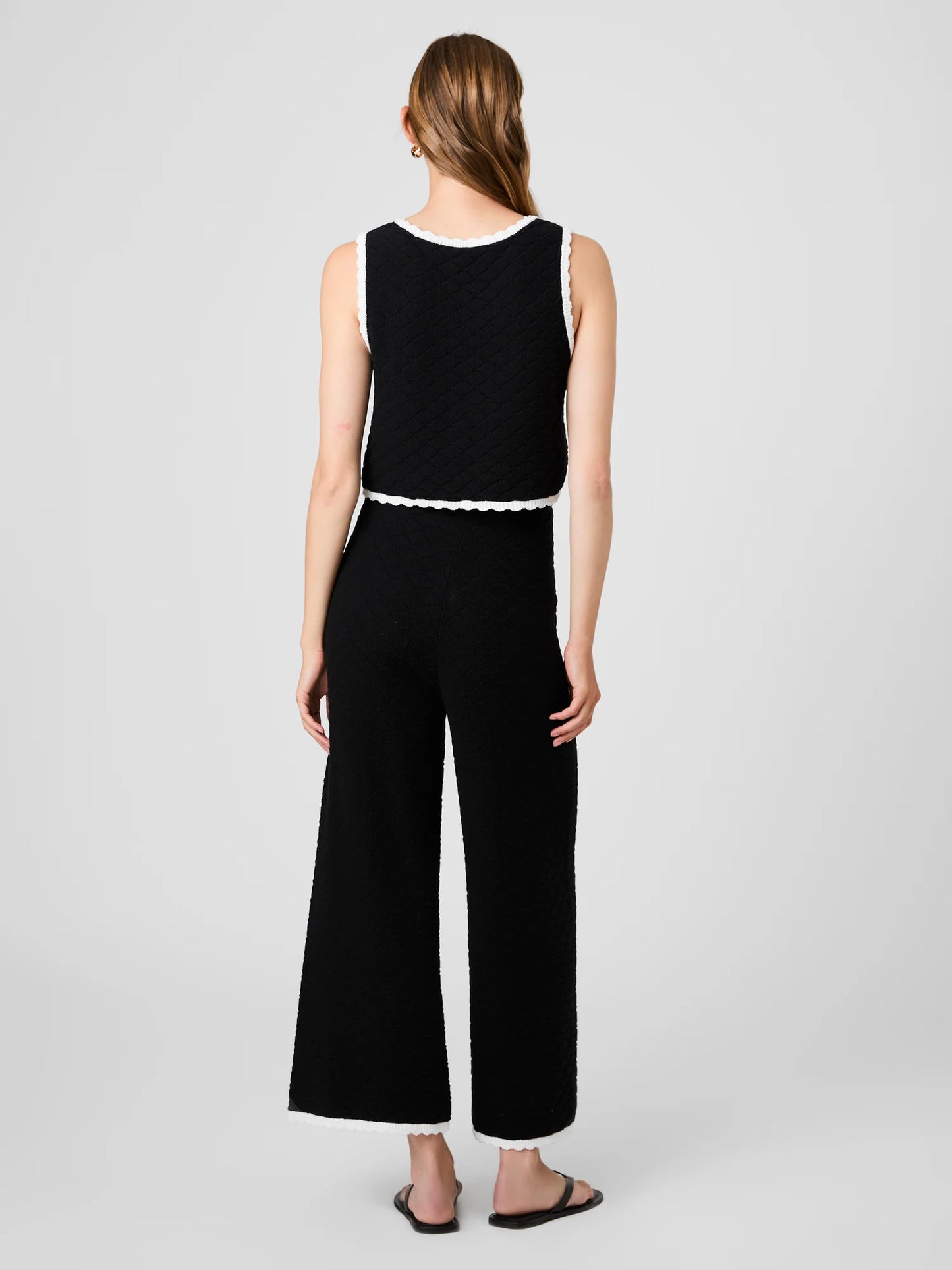 Teddy Diamond Knit Contrast Cami
