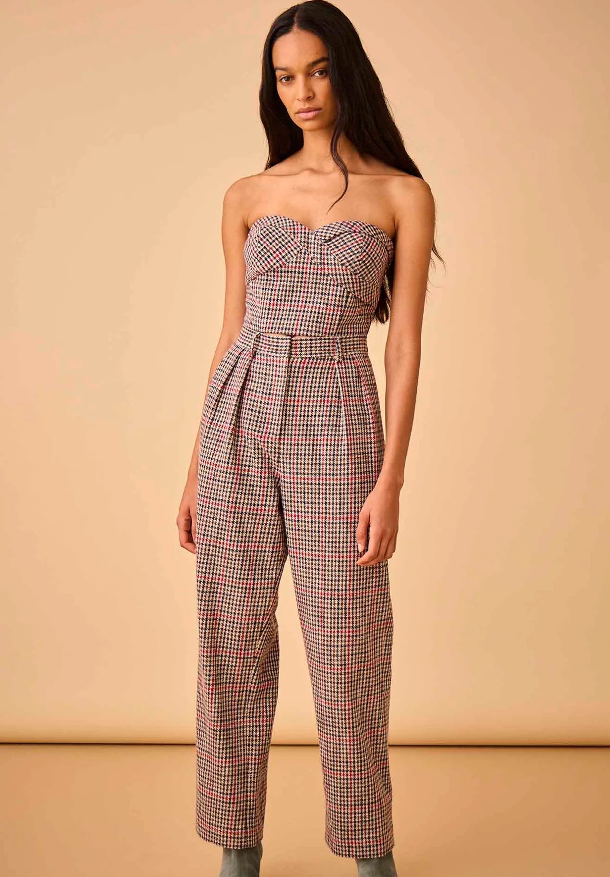 FINAL SALE Scottie Top in Clarence Houndstooth
