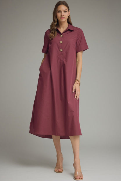 Lunaria Maxi Dress in Wine
