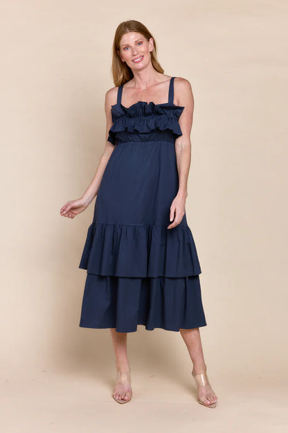 Fabiana Dress in Navy