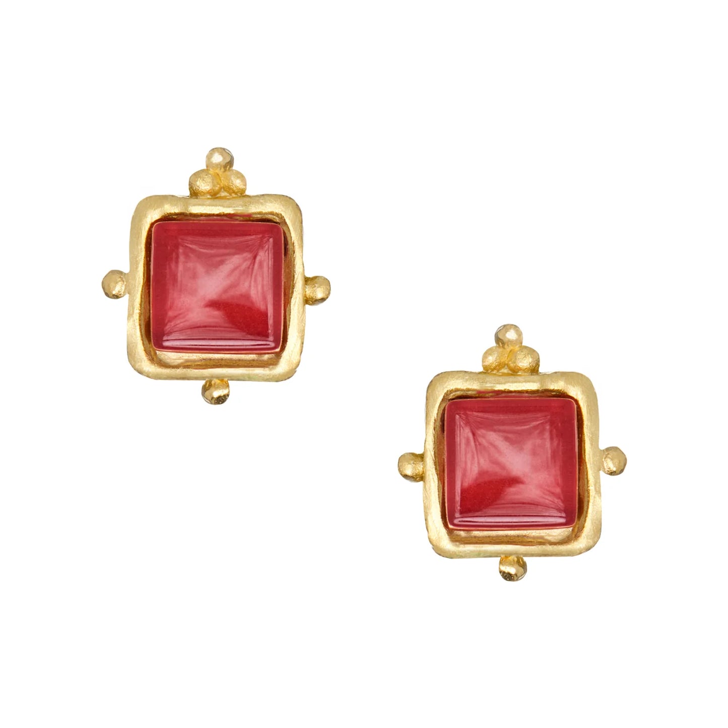 Charlotte Studs in Crimson