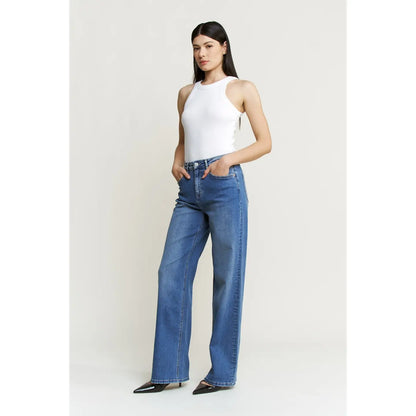 High Rise Wide Leg in Indigo