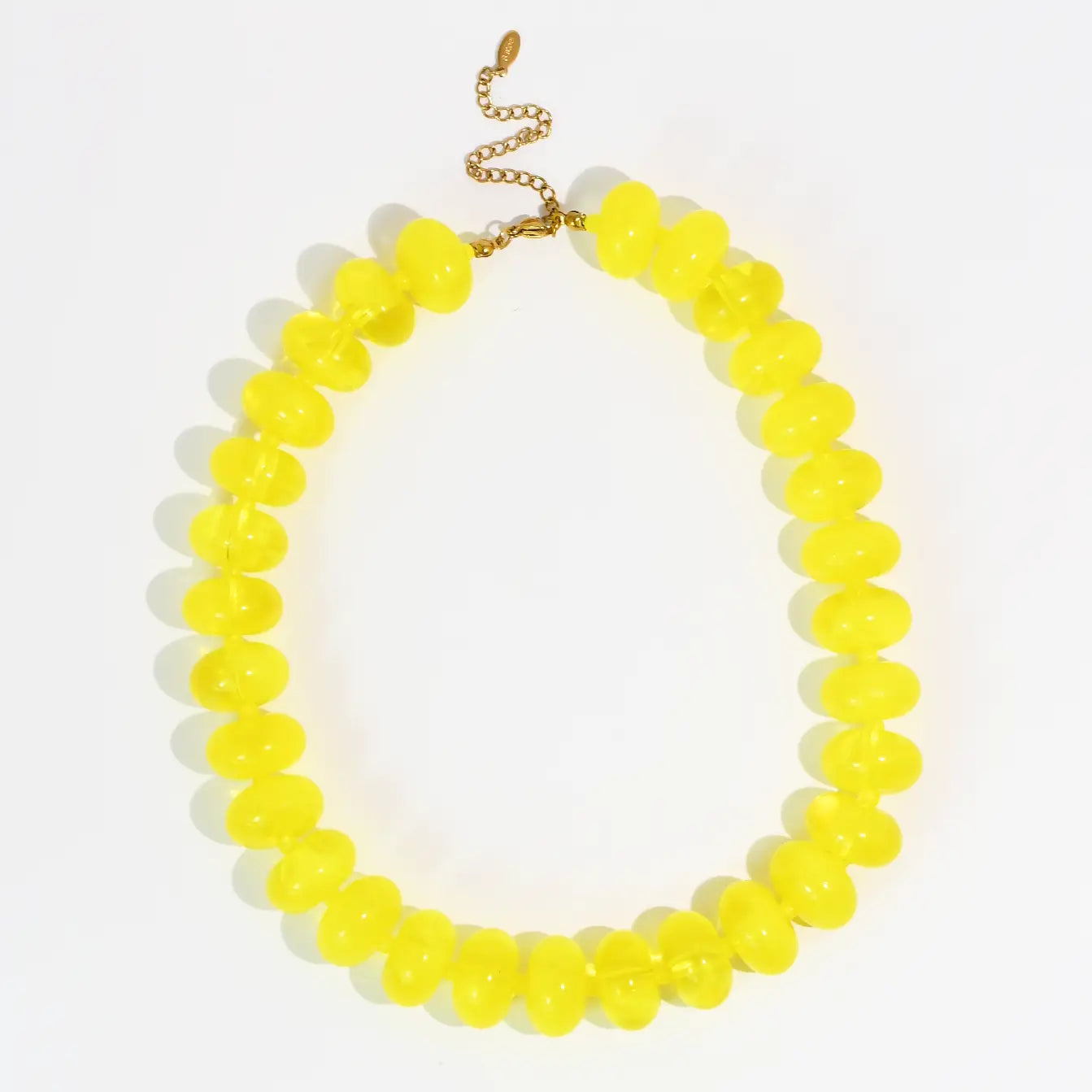 Yellow Sugar Bead Necklace
