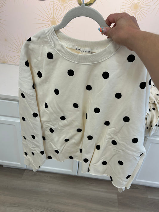 Midnight Dot Hem Sweatshirt
