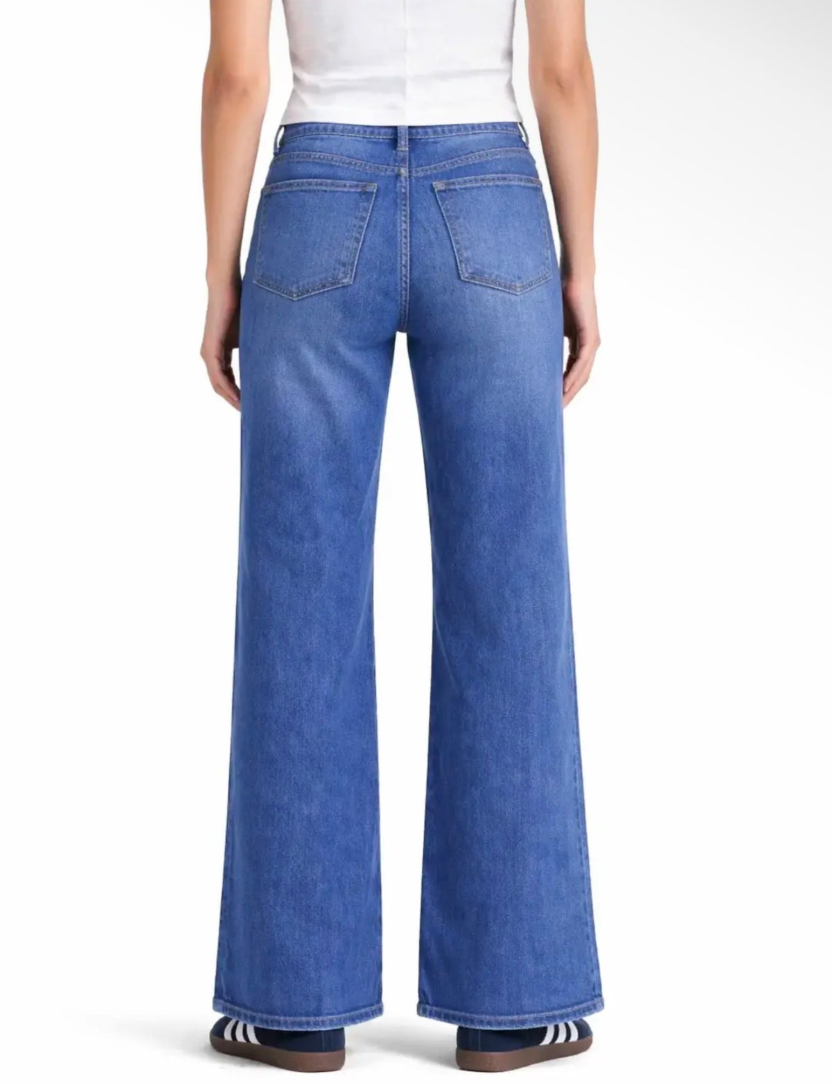 Rosie Wide Leg Jean with Stripe