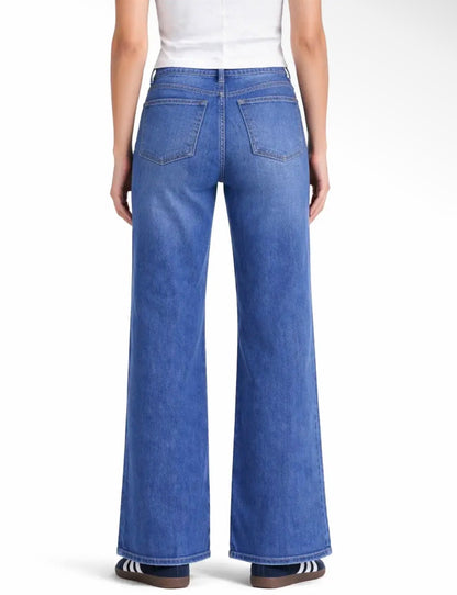 Rosie Wide Leg Jean with Stripe