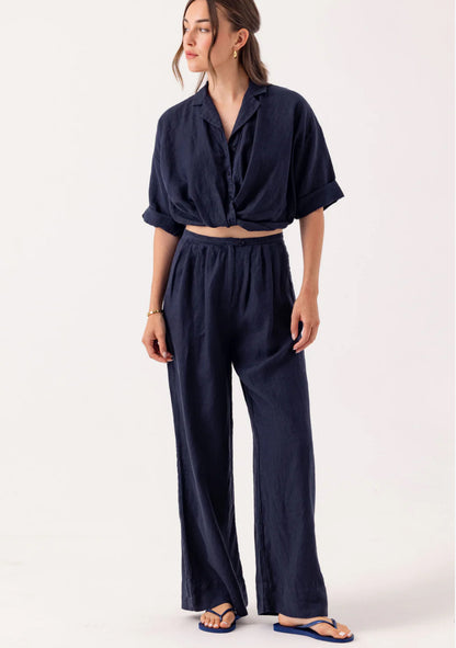 Final Sale-Tula Shirt in Navy