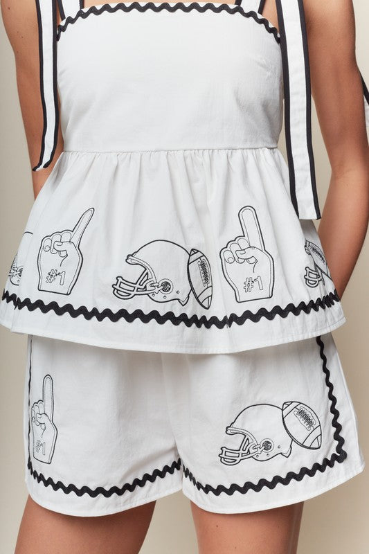 White Game Day Set