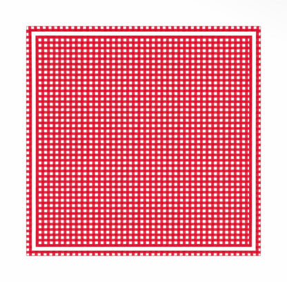 Red & White Gingham Scarf