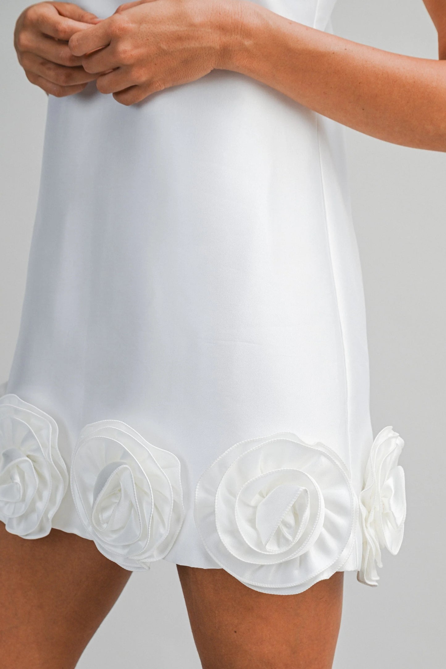 Flower Hem Detail Mini Dress