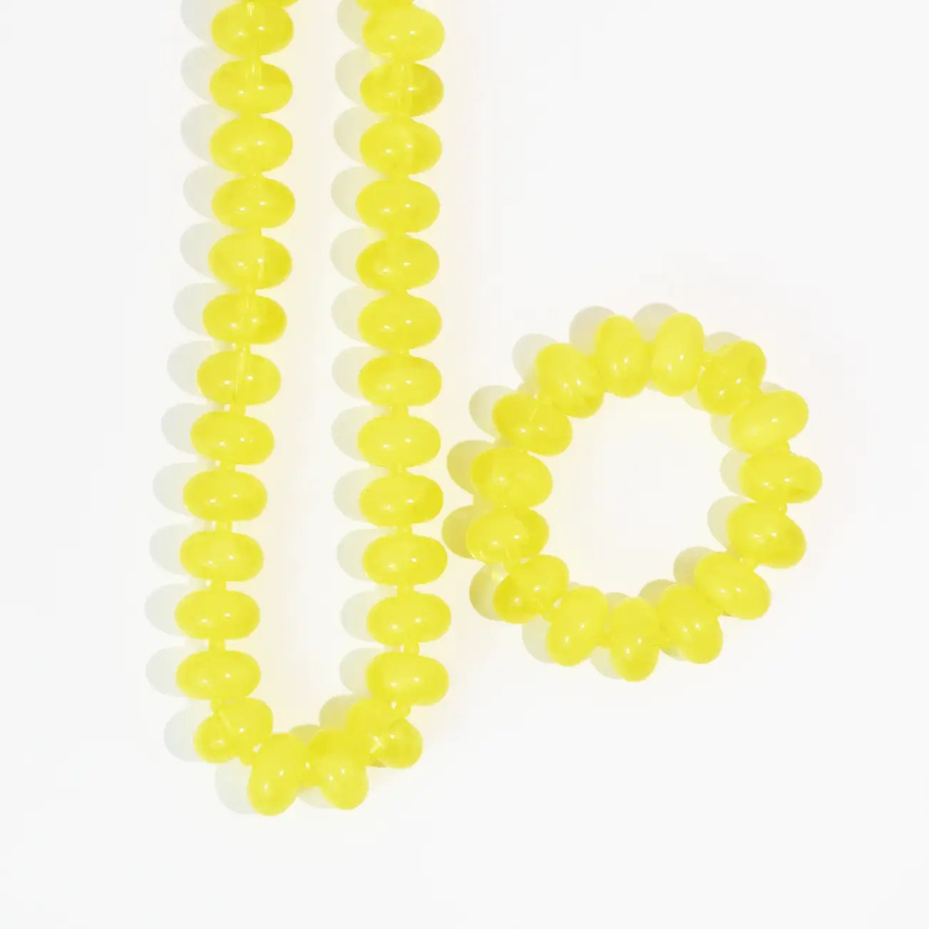Yellow Sugar Bead Necklace