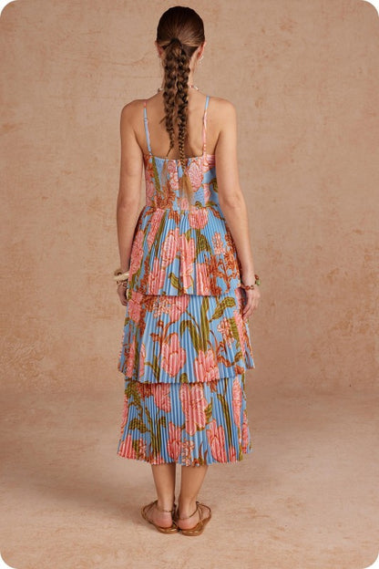Lennyn Floral Pleated Maxi Dress