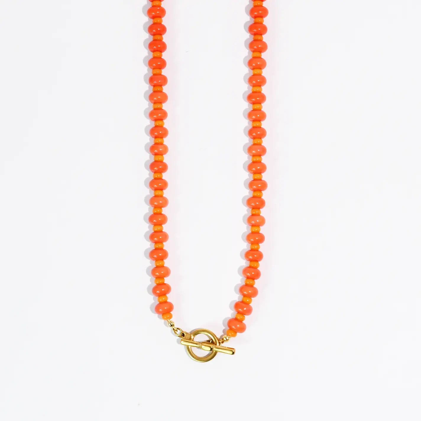 Orange Candy Bead Necklace