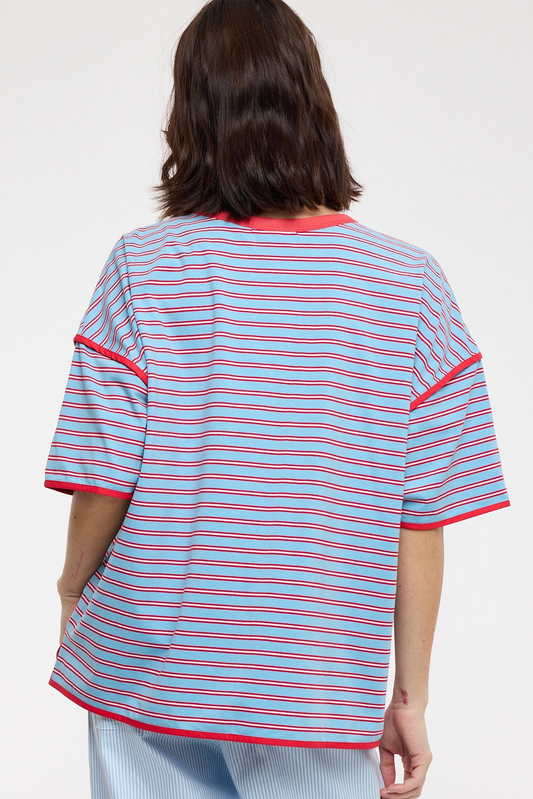 Contrast Striped Short Sleeve Tee