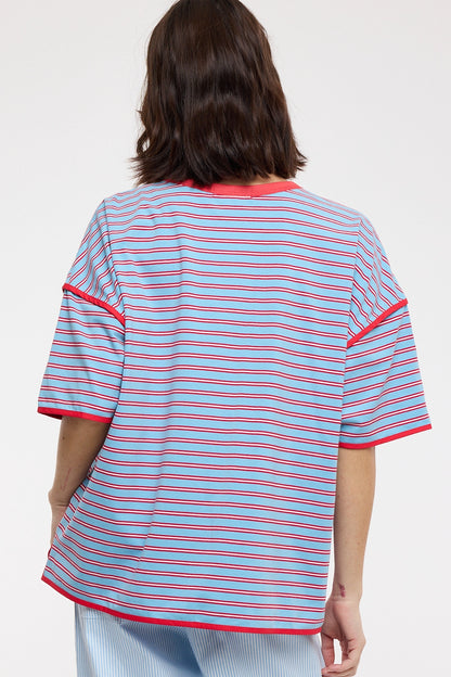 Contrast Striped Short Sleeve Tee