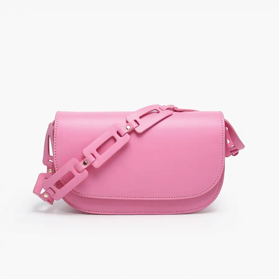 Tripoli Chain Link Shoulder Bag in Bubblegum