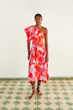 Load image into Gallery viewer, Dew Drop Floral Red Midi Dress
