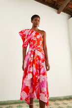 Load image into Gallery viewer, Dew Drop Floral Red Midi Dress
