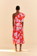 Load image into Gallery viewer, Dew Drop Floral Red Midi Dress
