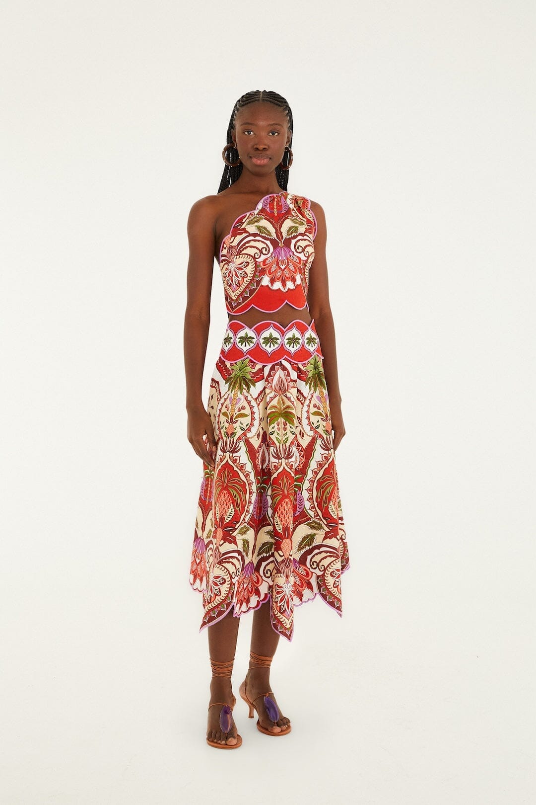 Odara One Shoulder Scalloped Top