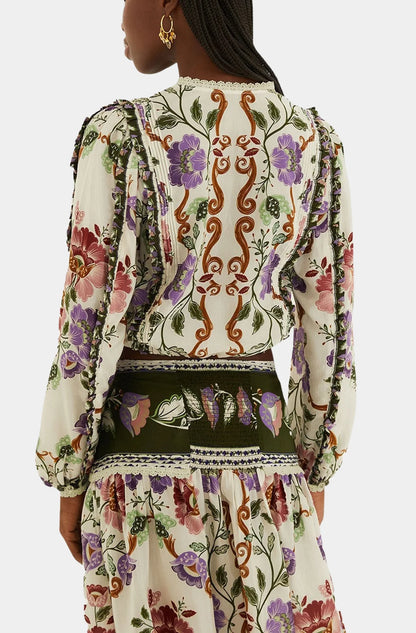 Rococo Flowers Cream Long Sleeve