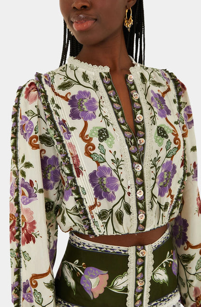 Rococo Flowers Cream Long Sleeve